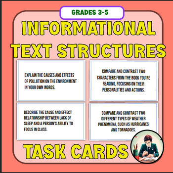 Preview of Informational Text Structures Task Cards