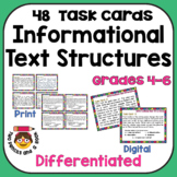 Informational Text Structures Task Cards: Differentiated  