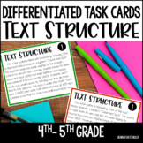 Text Structures Task Cards | Differentiated - with Google Forms