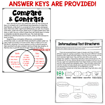 text structures graphic organizer worksheets by deb hanson tpt