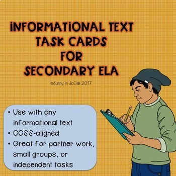 Preview of Informational Text Task Cards: Text-based questions