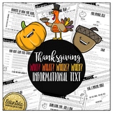 Informational Text: Thanksgiving | Reading Comprehension P
