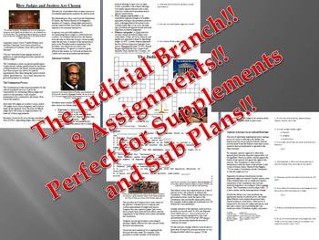 Preview of Info Reading Text - The Judicial Branch Bundle (No Prep/Sub Plans)