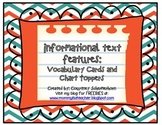 Vocabulary Cards-Informational Text (inc. Chart Toppers-Pu