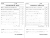 Informational Text Writing Rubric