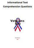 Informational Text and Comprehension Questions for Veterans Day