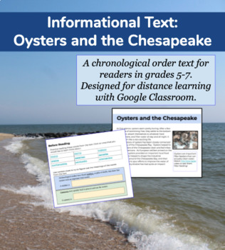 Preview of Informational Text for Distance Learning: Oysters and the Chesapeake