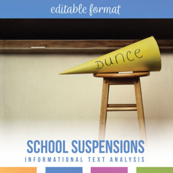 Preview of Informational Text Activities for High School | School Suspensions & Segregation