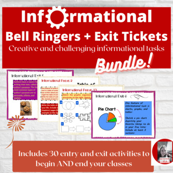 Preview of 10-Minute Informational Text Tasks To Make Your Students Love Learning BUNDLE