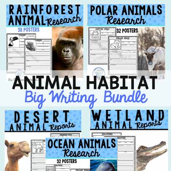 Preview of Informational Writing Animal Habitats Bundle