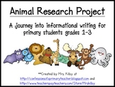Informational Writing - Animal Research Project for Primar