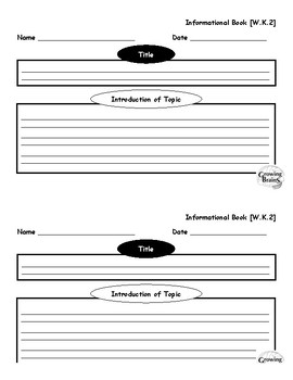 Informational Writing Book Template by Growing Brains TpT