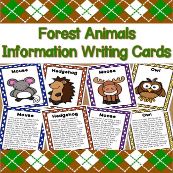 Preview of Informational Writing Cards - Forest Animals