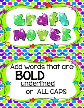 Preview of Informational Writing - Craft Moves Cards