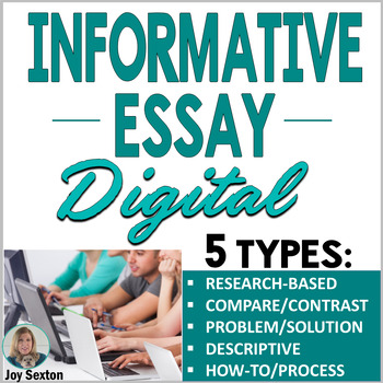 Preview of Informational Writing DIGITAL: 5 Informative Essays for Google Distance Learning