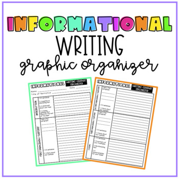 Preview of Informational Writing Graphic Organizer | Print & Digital Version Included
