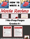 WRITE A MOVIE REVIEW | Informative Writing | Worksheets