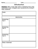 Informational Writing Introduction Graphic Organizers