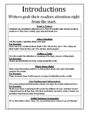 Informational Writing Introductions