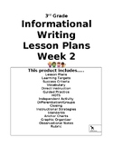 Informational Writing Lesson Plans- Week 2