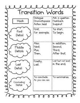 informational essay transition words