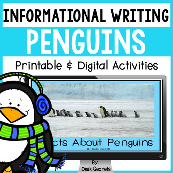 Preview of Informational Writing Penguins | Animal Research Project | Informational Text 