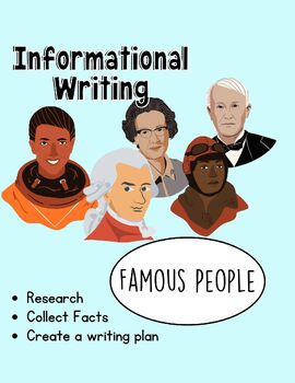 Preview of Informational Writing Planning Guide for Famous People