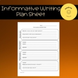 Informational Writing Planning Sheet