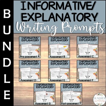 Preview of Informational Writing Prompts BUNDLE | Explanatory Writing | 4th Grade | TDA