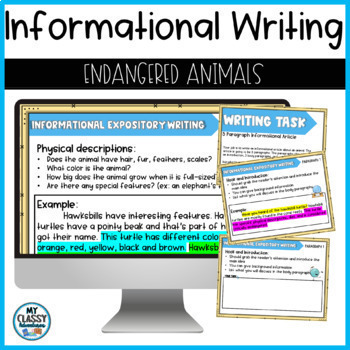 HMH M5 Writing: Editorial- Endangered Species Graphic Organizer