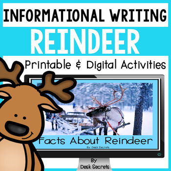 Preview of Informational Writing Reindeer | Animal Research Project | Informational Text