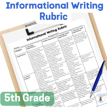 Preview of Informational Writing Rubric Informative Writing