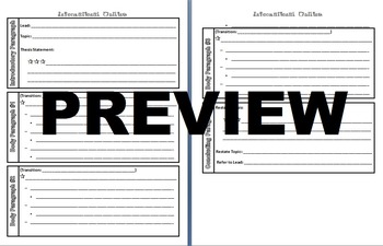 Preview of Informational Writing Skeleton Outline Organizer