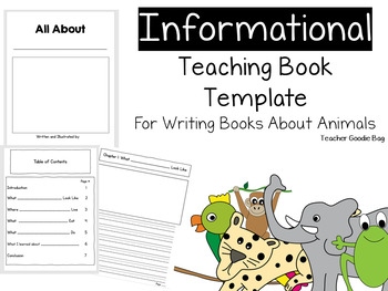 Preview of Informational Writing Teaching Book About Animals