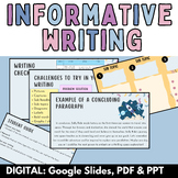 Informational Writing | Teaching slides student planner | 