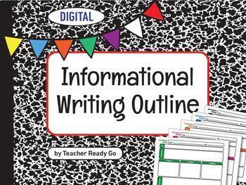 Preview of Informational Writing Template Outline Digital Worksheet