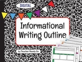 Informational Writing Template Outline Digital Worksheet