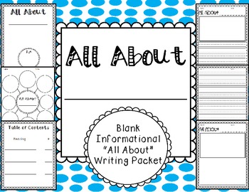 Preview of Informational Writing Template Packet {All About Books}