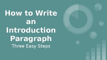Preview of Informational Writing - Three Easy Steps to Writing an Introduction Paragraph