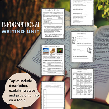 Preview of Information and Facts Writing Unit