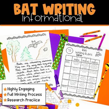 Preview of Informational Writing Unit - Bat Themed for October