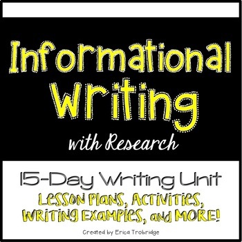 Preview of Expository Writing / Informational Writing Unit {Common Core}