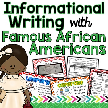 Preview of Informational Writing Unit Focusing On Famous African Americans