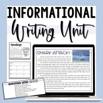 Preview of Informational Writing Unit - Print & Digital