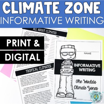 Preview of Informational Writing Unit | Informative Graphic Organizers | Weather & Climate