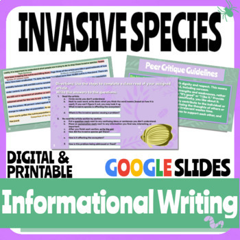 Preview of Informational Writing Unit - Invasive Species - Digital & Printable (11 lessons)