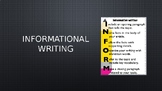 Informational Writing Unit Power Point Daily Lessons ( 2nd-6th)