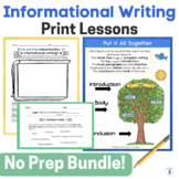 Informational Writing Unit Print Lessons How to Write an E