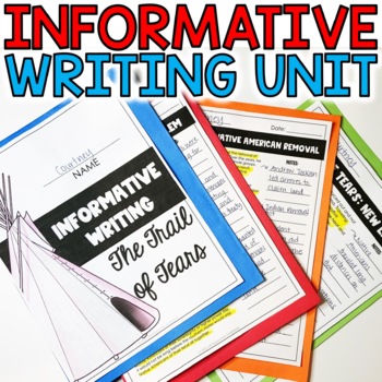 Preview of Informational Writing Unit | The Trail of Tears | Paired Texts Analyze Two Texts