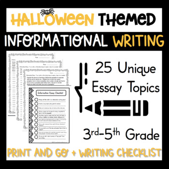 Preview of Informational Writing Workshop Unit October Halloween Topics 3rd 4th 5th Grade